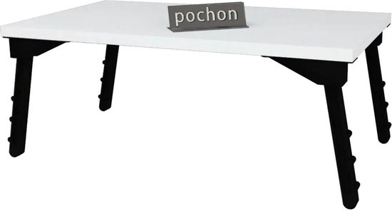 Pochon - Laptoptafel Alvis - Wit - 35,5x60x23,5 - Banktafel - Bedtafel - Bijzettafel