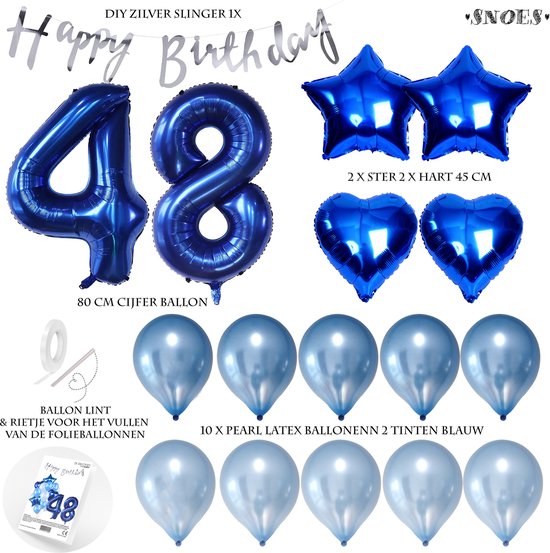 Provento - Verjaardagsdecoratie 40 jaar, 15 stuks, 30 cm - Feestelijke
