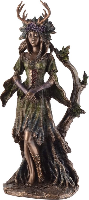 MadDeco - beeld - Flidhais - keltische godin van het woud - 13x8x26