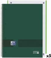 Schrift Oxford European Book Write&Erase Militair groen A4 80 Lakens 5 Stuks