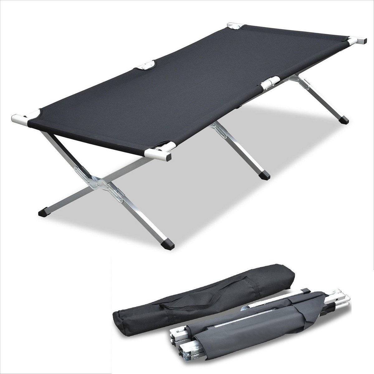 Campingwise veldbed | kampeerbed | opvouwbaar met draagtas | 190x64x43 | model 2021