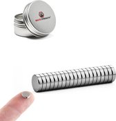 Brute Strength - Super sterke magneten - Rond - 8 x 2 mm - 20 Stuks - Neodymium magneet sterk - Voor koelkast - whiteboard