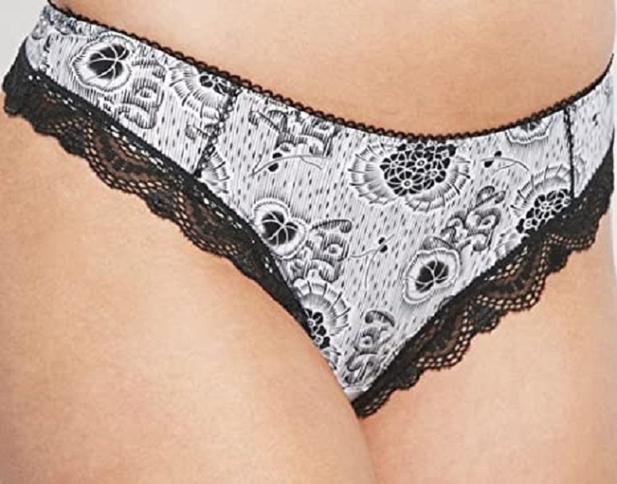 Freya - Edina - string - zwart/wit - maat XL/ 42
