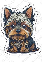 Australian Silky Terrier Sticker - Terrier - Hond sticker - Dieren sticker - Dog sticker - Huisdier sticker - scrapbook stickerboek - laptop sticker - 4 stuks