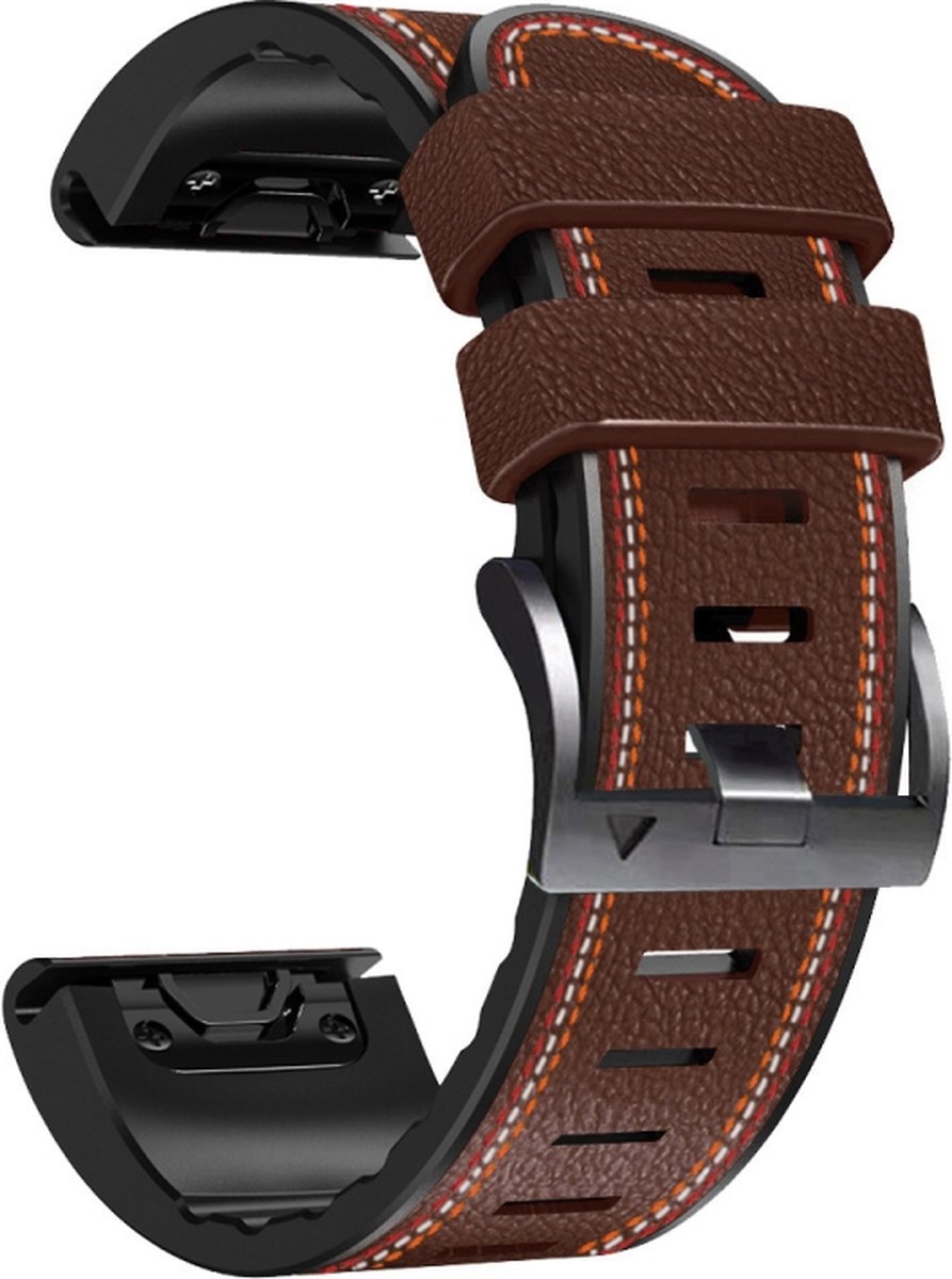 Pulseira Fenix 7 leren armband reserveband 22 mm voor Fenix 7 Solar, Fenix 7 Sapphire Solar, Fenix 6 /pro/Sapphire, Fenix 5 /plus, Forerunner 935/945/955, Quatix 5/6/7, Zwart, Grande, modern