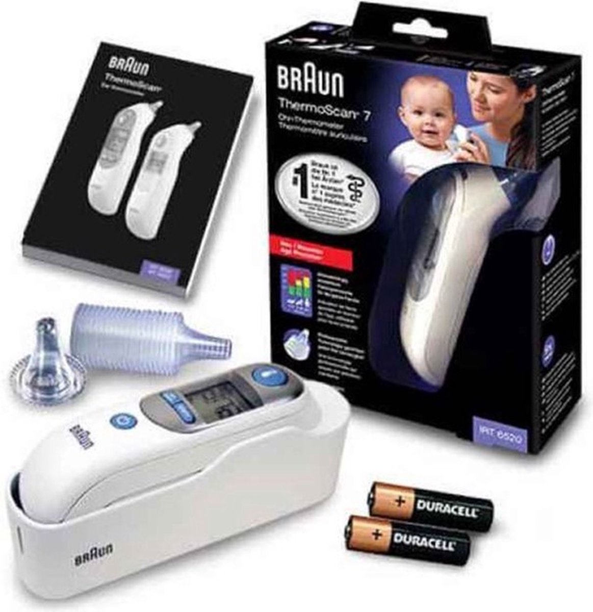 Braun digitale Oor thermometer plus 20 stuks Bechermkapjes Hygiëne