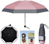 TDR - Parasol Parapluie UV avec protection UV-SPF 50+ - protection contre la pluie et le soleil - (19 x 5 cm) - compact et léger - se range facilement dans le sac à main - Pliable - Rose