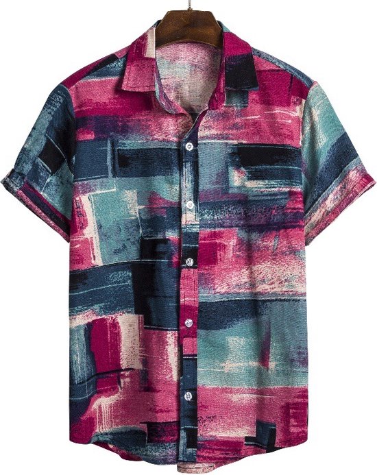 Overhemd Korte Mouw - Hawaii Blouse - Retro Blouse - Kleur 3