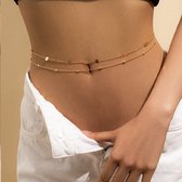 belly chain - buikketting - chain belt - lichaamsketting - taille ketting - waist chain - ketting riemen dames - heupketting goud - small elegance