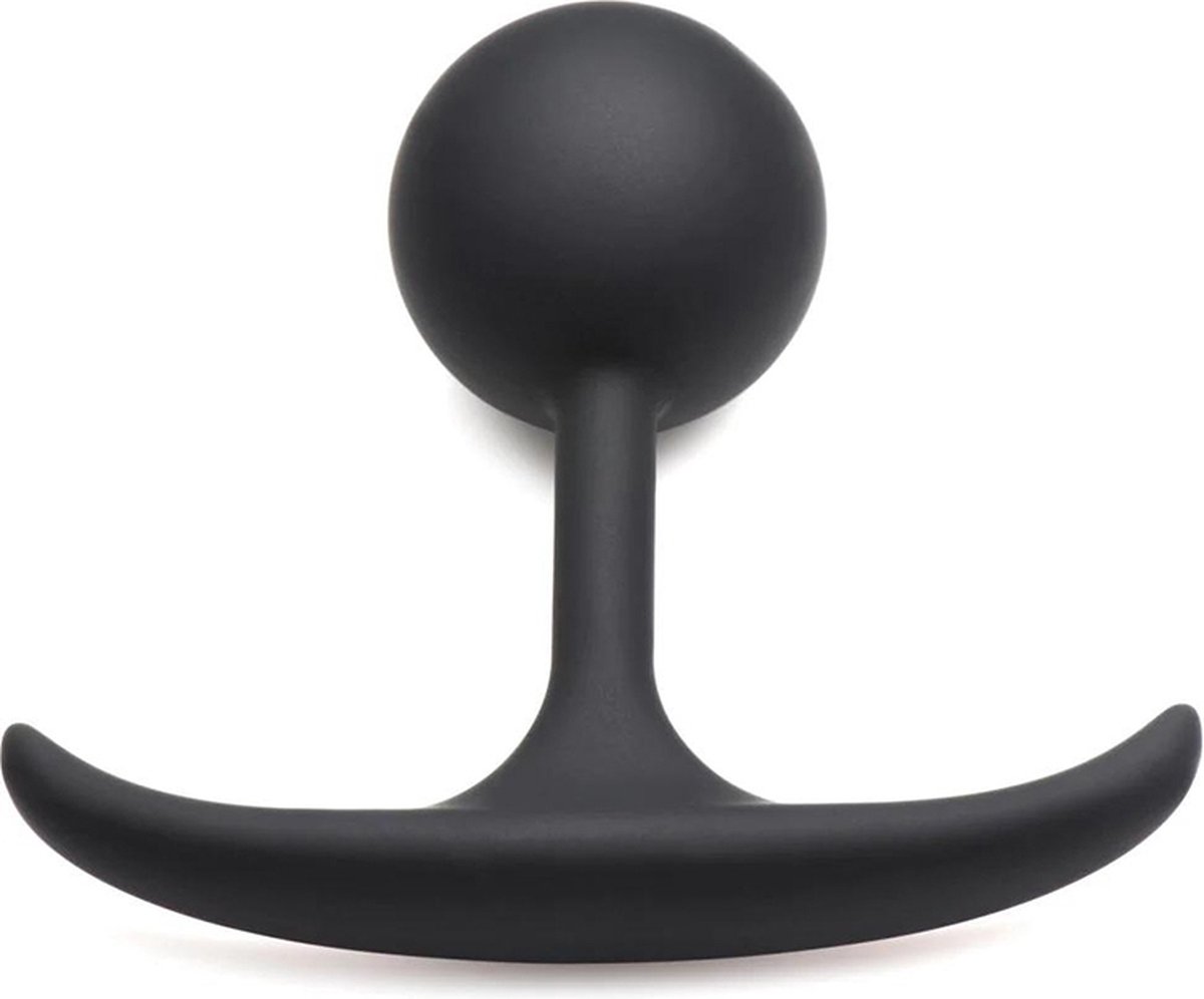 Goedkoopste XR Brands AH073-MED - Comfort Plugs Silicone Weighted Round Plug 3.9 - Black