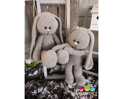 Haakpakket XXL Funny Bunny Basic taupe