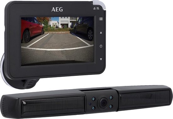 AEG RV 4.3 Caméra de recul à énergie solaire - sans fil - numérique - aide  au
