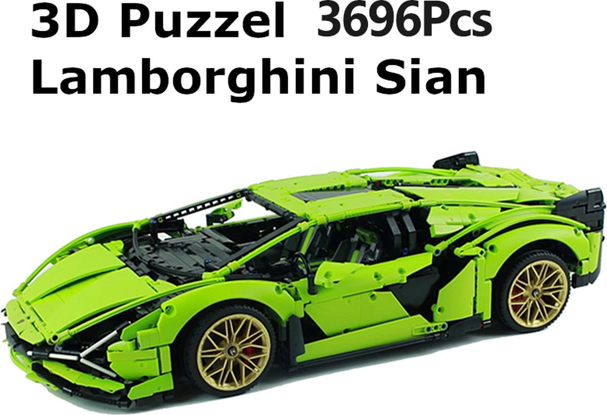 Puzzle 3D Ravensburger Voiture Auto Lamborghini Vert pour Enfants