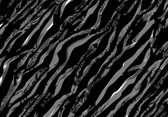 Fotobehang - Vlies Behang - Abstract Patroon Kunst zwart-wit - 312 x 219 cm