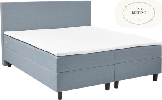 2 Persoons Boxspring Rolene Blauw 140x200