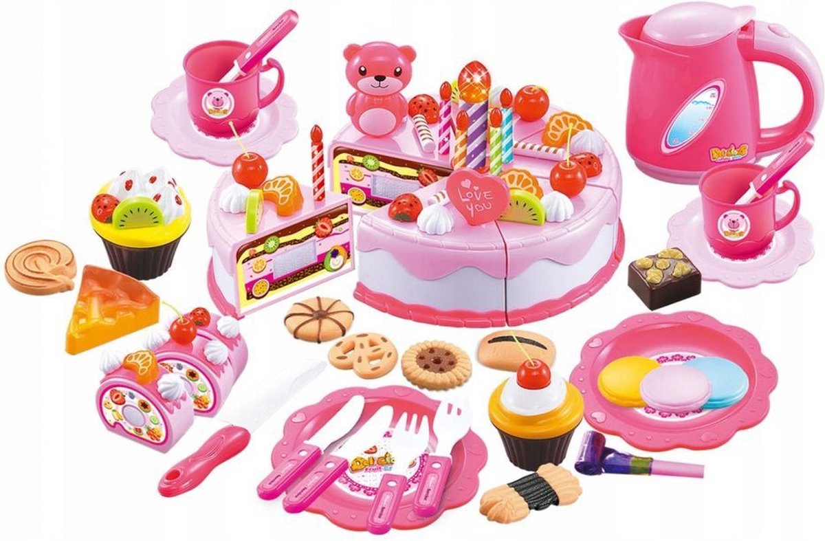 Gateau Anniversaire Bois - Accessoires Dinette Enfant 3 Ans - Jeux