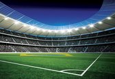 Fotobehang - Vlies Behang - Voetbalstadion met Braziliaanse Vlag - Voetbal - 208 x 146 cm