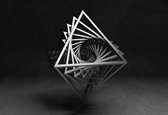 Fotobehang - Vlies Behang - Geometrie - Kunst - Abstract - 3D - Driehoek - 312 x 219 cm