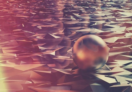 Papier peint photo - Papier Peint Intissé - Boule 3D - Géométrie - Art - 416 x 290 cm