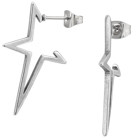 CS Joy - Ster oorbellen - Chirurgisch staal - 19 x 30 mm - oorhangers stud