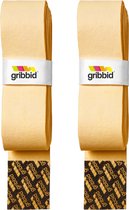 Gribbid Progrip - Hockeystick Grip - Zeemgrip - The Original Dutch Chamois - 2pack Geel