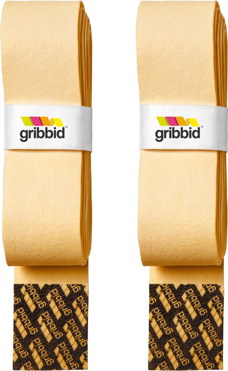 Gribbid Progrip - Hockey Grip - Zeempje - Geel - The Original Dutch Chamois - 2pack - Gribbid