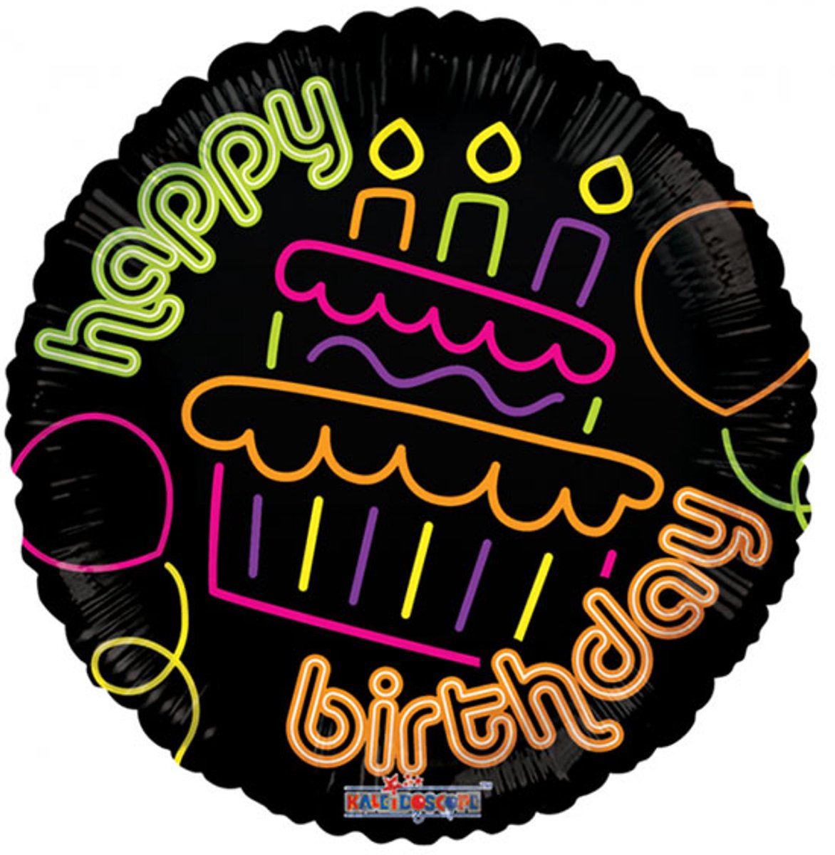Wefiesta - Folieballon Birthday Cupcake Neon 45 cm