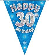 Oaktree - Vlaggenlijn Blauw Happy 30th Birthday (4 meter)