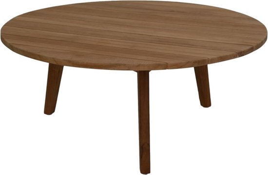 HSM Collection-Ronde Tuinsalontafel-75x75x37-Naturel-Teak