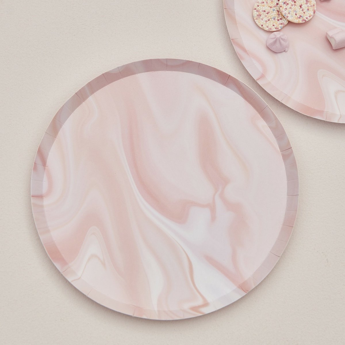 Ginger Ray - 8 Borden Marble Pink - 25 cm