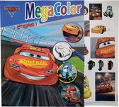 Disney Pixar Cars - Megacolor Blauw - Kleurboek met +/- 130 kleurplaten en 1 stickervel - knutselen - kleuren - tekenen - creatief - verjaardag - kado - cadeau