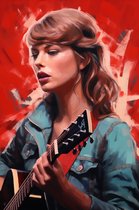 Taylor Swift Poster | Gitaar Poster | Tay Tay | Swifties | 51x71cm | Geschikt om in te lijsten