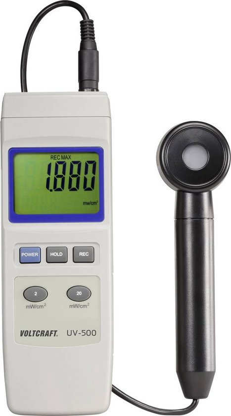 Foto: Voltcraft uv 500 uv meter 0 002 19 99 mw cm 