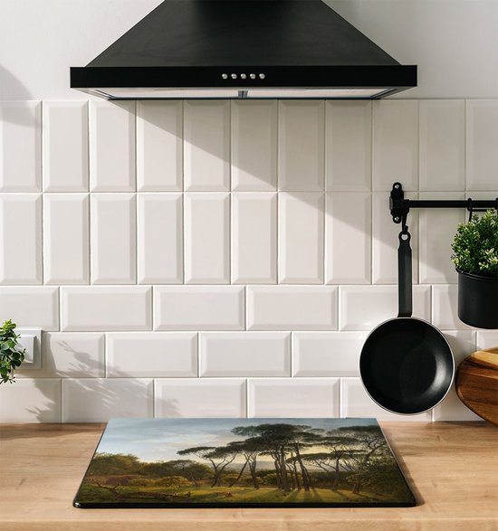 Protection induction - Paysage italien - 76x51,5 cm - Protection induction - Plaque de cuisson à induction - Tapis induction - Antidérapant - Décoration de Cuisine - Accessoires de vêtements pour bébé de Cuisine
