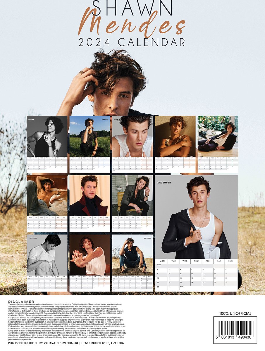 Shawn Mendes Kalender 2024 A3