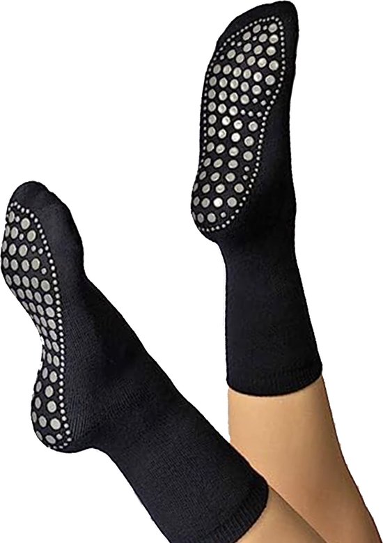 Malinsi Chaussettes Anti-Slip 3-Pack - 3 Pairs of Studs Design taille 42-46 - Chaussettes d'intérieur hommes et femmes anti-dérapantes