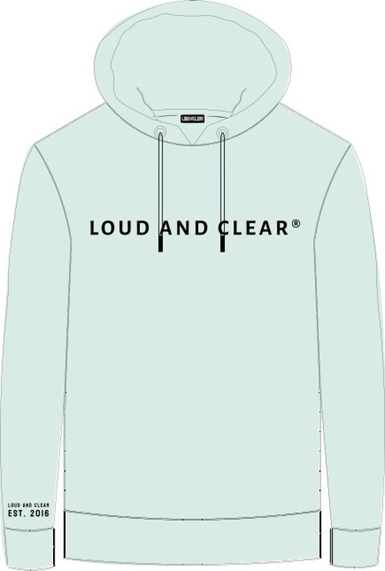 LOUD AND CLEAR® - Hoodie - Trui - Mint Groen - Heren - Dames - Capuchon - Maat S