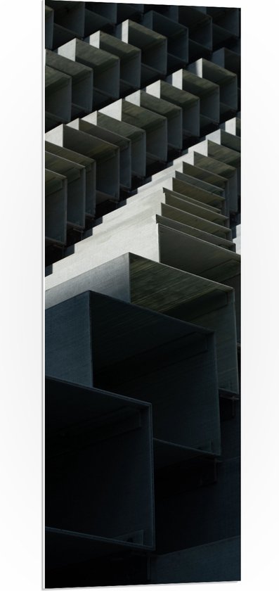 PVC Schuimplaat- Patroon van Donkergekleurde Vakken - 40x120 cm Foto op PVC Schuimplaat