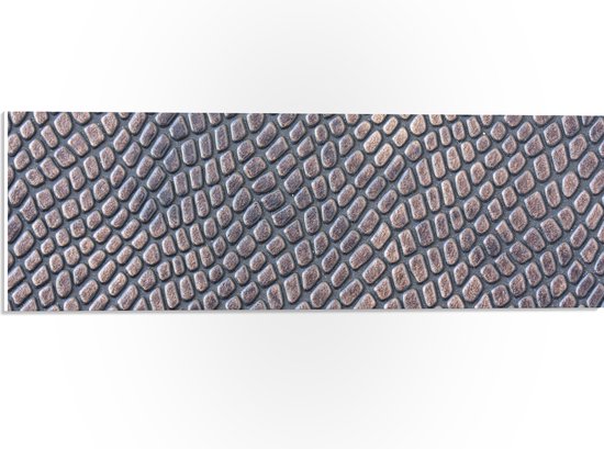 PVC Schuimplaat - Patroon van Grijs Reliëf - 60x20 cm Foto op PVC Schuimplaat (Met Ophangsysteem)