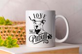 Mok I Love my Pitbull - pets - honden - liefde - cute - love - dogs - dogs - dog mom - dog dad- cadeau - huisdieren