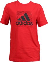 Adidas logo t shirt junior rouge vif HS5276, taille 152