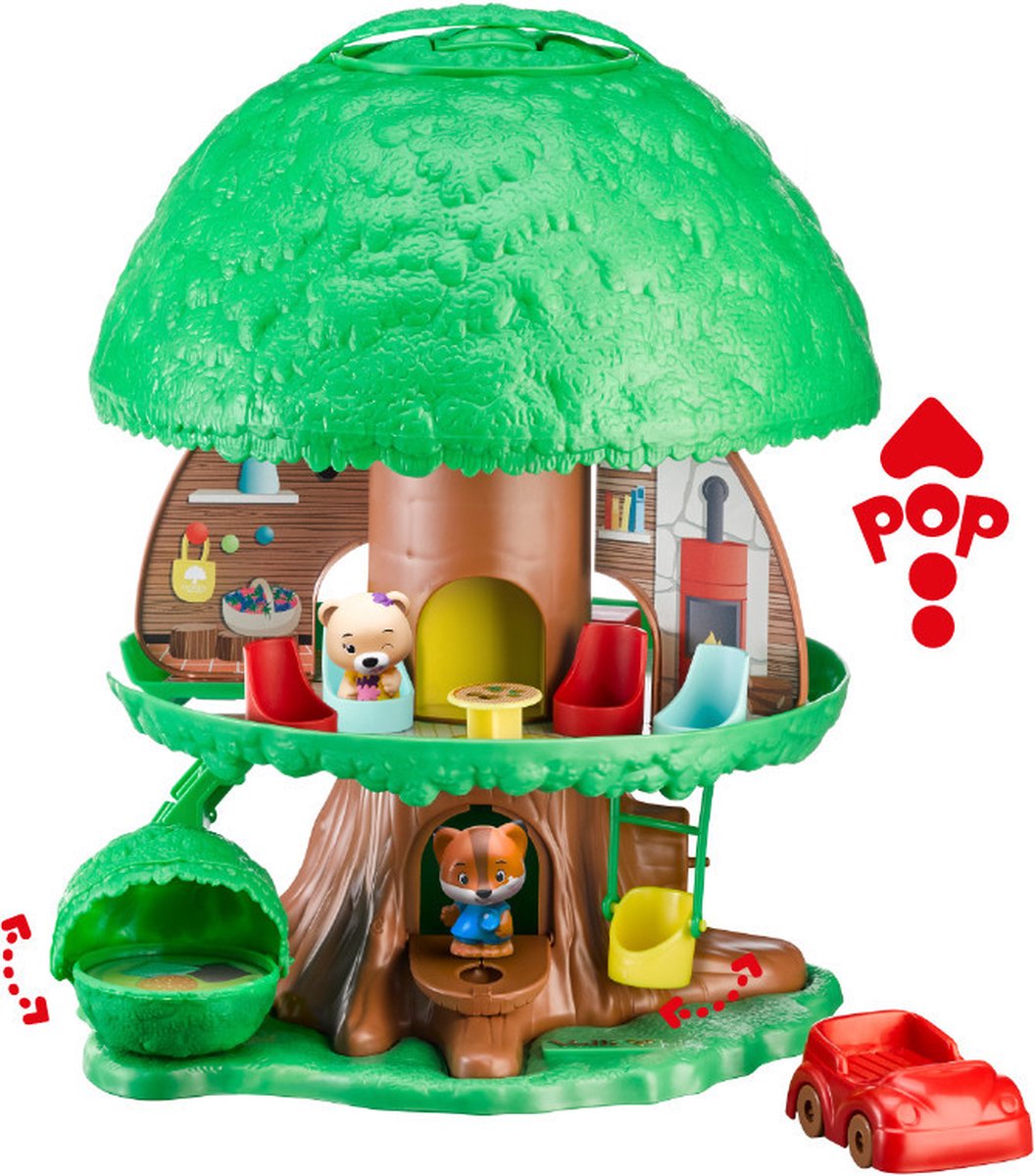 Klorofil Magische Speelboom – Interactief kinderspeelgoed – Dieren Speelgoed - Speelgoed vanaf 18 maanden – Inclusief 2 dieren: Eliot de Vos & Ruby de Beer – 15-Delig — afbeelding 3