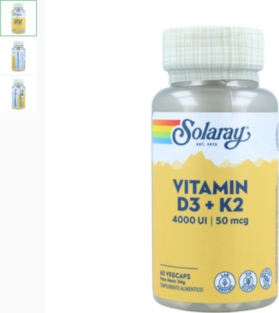 Solaray Vitamine D3&K2 60 Capsules