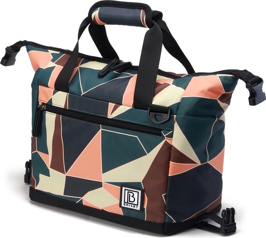 Brisby 4 Laags Geïsoleerde Koeltas - Lunchtas 12 Liter - Extra Ruimte Uitvouwbaar- Abstract Colours van Brisby — afbeelding 5