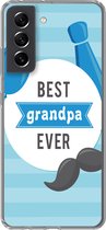 Geschikt voor Samsung Galaxy S21 FE hoesje - Spreuken - Best grandpa ever - Quotes - Opa - Siliconen Telefoonhoesje