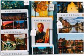 Tuinposter – Amsterdamse Ansichtkaarten in het Rek - 90x60 cm Foto op Tuinposter (wanddecoratie voor buiten en binnen)