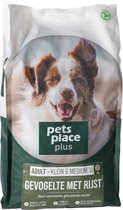 Pets Place Plus Dog Adult Mini - Nourriture pour chiens - Riz au Kip - 3 kg