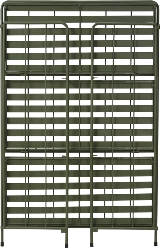 Pro Garden Plantenrek/plantentafel - groen - metaal - 58 x 27 x 90 cm - binnen en buiten