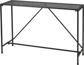 Pro Garden Plantentafel - metaal - zwart - mesh blad - 118 x 35 x 78 cm - bijzettafel