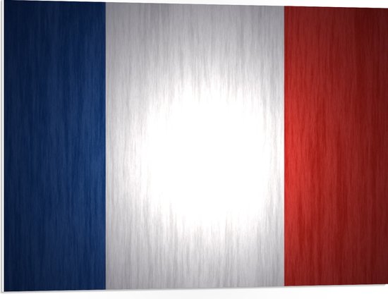 PVC Schuimplaat - Franse Vlag - 80x60 cm Foto op PVC Schuimplaat (Met Ophangsysteem)